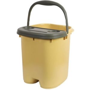 PA-DABAOO Plastic Voetbad Emmer, Groot Voetbad, Voet Spa -Badkuip, Voetbad Emmer, Multifunctionele Plastic Emmer Met Handvat, Geschikt Voor Huisspa Pedicure,Geel
