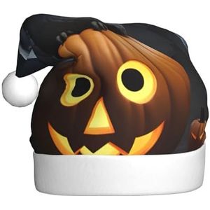 SSIMOO Halloween Uil Ghost Pompoen 1 Pluche Kerstmuts Voor Volwassenen, Feestelijke Feesthoed, Ideaal Feestaccessoire Voor Bijeenkomsten