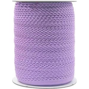 50 100 Yard 3/8"" 10mm Frilly Lace Trim Elastieken Decoratieve Spandex Band Tape Lingerie Jurk Naaiwerk Craft-Orchidee-50 Yards