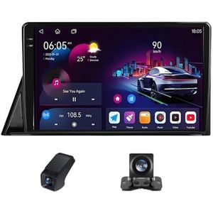 Carplay autoradio 2 Din geldt voor Toyota Sienta 2 XP170 LHD RHD 2015-2022 met Android Auto Bluetooth 9 inch touchscreen autoradio met GPS stuurwielbediening + achteruitrijcamera(C30Plus)