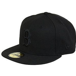 NEW ERA 59FIFTY BLACK ON BLACK BOSTON RED SOX CAP ++ maat 7 5/8