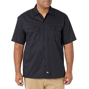 Dickies Werkhemd voor heren, korte mouwen, vrijetijdshemd, zwart (black BK), XL