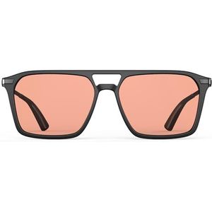 Goiteia FL-Rose Migrainebril, lichtgevoeligheidsbril tegen fluorescerende led-verblinding, fotofobie en schermverblinding, met veerbeugels voor beter comfort, Day-fl-rose – verlicht migraine, Medium