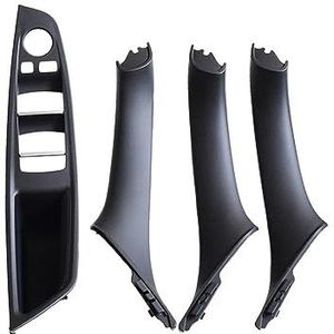 Deurgrepen ABS Car Side Binnendeur Panel Handvat Voor 5 Serie F10 F11 520i 525d 535i 550i Sedan Pull Trim Cover 51417225852 Deurklink van de auto (Color : Black-4pcs)