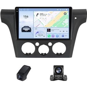 Autoradio geldt voor Mitsubishi Outlander 1 2002-2008 9 inch Touchscreen Navi met Wireless Carplay Android Auto,FM RDS GPS 2 DIN Radio Android Bluetooth DSP/RDS Achteruitrijcamera(C30Plus)