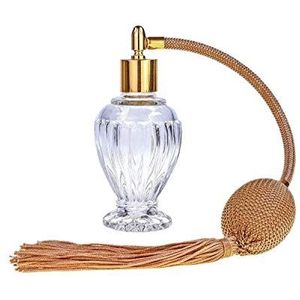 Divo Gold Tassel Perfume Bottle Atomizer, 46 ml. Vultrechter & Geschenkdoos inbegrepen (GF)