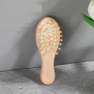 Houten kam professionele luchtkussen haaruitval massage borstel haarborstel kam hoofdhuid haarverzorging gezonde bamboe kam (maat: S-12 x 4,5 cm)