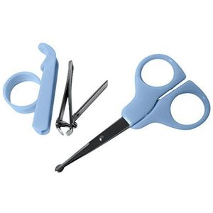 Evelots® Baby Manicure Nagelknipper en Schaar Set - Veilig voor Babies, Blauw