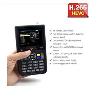 Satellietzoeker, digitale satellietsignaalzoeker, V9 Finder Ondersteunt H.265 Satellite Finder LCD Digitale Satelliet Signaalzoeker Meter Satfinder Vs Ws6933 voor het aanpassen van satelliet-tv-dis(Gi