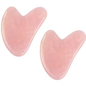 Kristallen roller en draagbare kalebas set voor massage groene jade roller avontuur steen schoonheid accessoire 1 stuk (kleur: 2 stuks guashaboard roze)