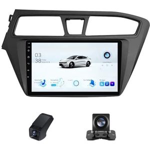 Carplay autoradio 2 Din geldt voor Hyundai i20 2 II GB 2014-2018 met Android Auto Bluetooth 9 inch touchscreen autoradio met FM-radio/GPS stuurwielbediening + achteruitrijcamera(X2)
