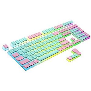 Ranked Pudding PBT Toetsen | 112 Double Shot Doorschijnend ANSI US & ISO Layout | OEM-profiel voor Mechanisch RGB-gamingtoetsenbord (Miami)