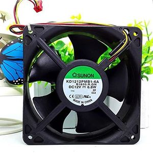 KD1212PMB1-6A B1633.R.GN 12CM 12V 6.8W 3-wire chassis power cooling fan