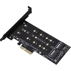 PCIE X4 naar M.2 NVMe SSD NGFF Adapter M Key + B Key Dual Interface Card Ondersteuning PCI Express 3.0 x4 2230 2242 2260 2280 20110