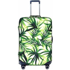 Amrole Bagage Cover Koffer Cover Protectors Bagage Protector Past 45-70 Inch Bagage Reflecterende Vierkant, Palmboom groene bladeren, M