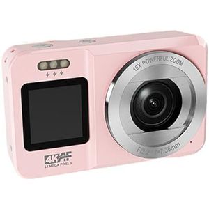 4 K UHD 64MP Dubbele Scherm Digitale Camera 18X Zoom Draagbare Voor Studenten Reizen Vloggings ABS Camera Voor Tieners