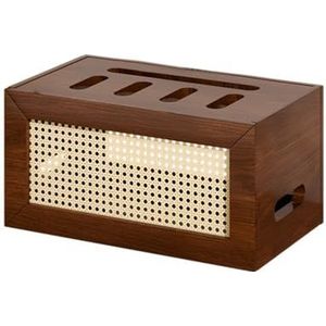 XCLOOZGL Houten Elegante Wifi Router Opbergdoos Home Media Opslagkast Grote Capaciteit Router Plank Opslag Modem Rek Voor Slaapkamer Woonkamer Kantoor Thuis,A*walnut,42x24x21cm