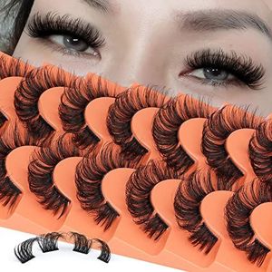 Pluizige wimpers nep nerts valse wimpers dramatische 18mm wimpers Pack 7 paar Wispy Volume Cat Eye Lashes Pack door
