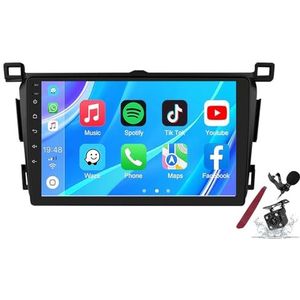 Android 14 Autoradio Stereo voor T-oyota RAV4 (2013-2018) 9 ""Touchscreen Multimedia Speler met Draadloze Carplay 2 Din GPS Sat Navigatie FM RDS Bluetooth 5G-WiFi SWC DSP,M100s