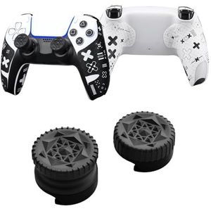 JEMDO Controller Performance Grips Compatibel Playstation 5 Controller, PS5 Anti-Slip Stickers Tape, Zweetabsorberende Cover Skin, Zwarte print