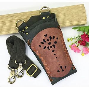 Een kapper, een heuptas, Schaarholstertas, 4-pack met heup- en schouderriem for kapper en barbier(B)