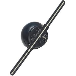 10 cm/4,1 inch 3D-hologramventilator, 96 stuks LED-kralen holografische projector, HD-flikkervrij scherm met TF&APP-bediening Hoge definitie