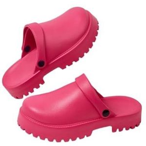 fengqingyunyan0304 Slide, dikke zool sandalen voor dames, comfortabele outdoorpantoffels, voor heren, Roze, 41 EU