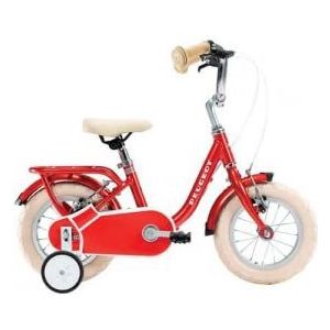 Peugeot fiets, 12 inch, voor kinderen, legend, stabilisator, rood, vintage design