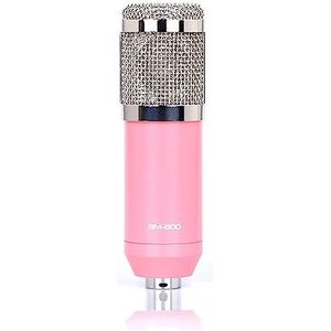 Geluidskaartkit, Professionele Condensator Microfoon BM 800 Draadloze V10 PRO Geluidskaart for PC Computer Telefoon Karaoke Live Zingen Gaming(Pink BM800)