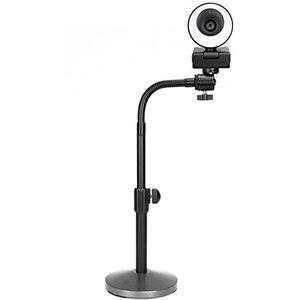 Webcam, 1080p Webcam 6 0 fps Autofocus Hd Webcamera met Microfoon Ring Light Web Cam for Pc Computercamera(60FPS With Stand 1)