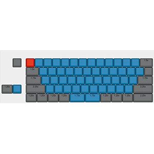 YMDK XDA Blauw Grijs Blank Volledige Keyset voor MX Mechanisch Toetsenbord (Alleen Keycap) Steelseries Ergodox Filco Cosair Noppoo Planck IKBC Vortex core (UHK Layout)