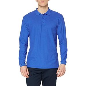 Fruit of the Loom Premium poloshirt met lange mouwen voor heren, koningsblauw, medium, Koninklijk, M