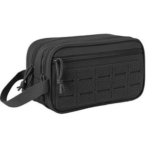 Make-up Tas Toilettas Voor Mannen Hygiëne Tas Reizen Douche Tas Taille BackpackTool Pouches Kleine Mens Scheren Kit Make Up Tas, Zwart, Eén maat