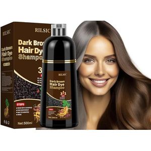 Haarkleurshampoo - Bruin - 3-in-1 Kleurshampoo - 500 ml