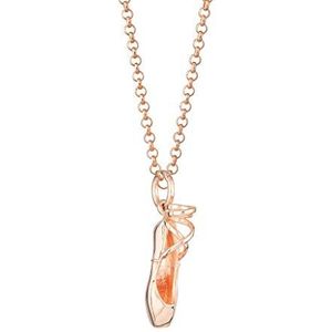 Lily Charmed - roségoud vergulde sterling zilveren Pointe ballet schoen ketting