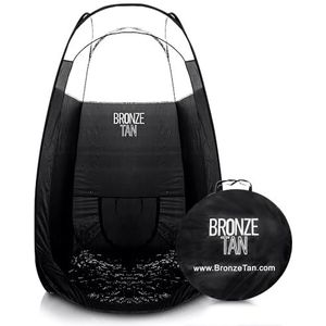 Bronze Tan Spray Tan Tent Pop Up voor Spray Tan Professional - Waterdichte Spray Tan Booth met GRATIS Draagbare Spray Tent Draagtas - Zelfbruinende Booth - Zwart