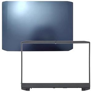 Blauwe achterkant top LCD achterkant deksel + voorrand cover compatibel met Lenovo IdeaPad Gaming 3 15ARH05 15IMH05 Laptop