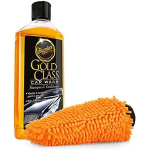 detailmate - Autowas- en Onderhoudsset - Meguiars Gold Class Car Wash - 473ml - Microvezel Washandschoen Oranje