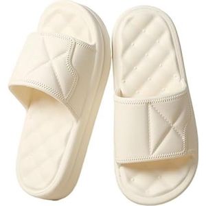 Non-slip Bathroom Slippers,Soft Slippers,Indoor And Outdoor Platform Pool Slippers Shower Slippers (Color : White, Size : 37-38)