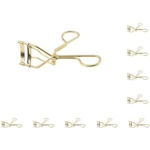 10 Set van Wimper Krultang Carbon Staal Wimper Curling Tool Draagbare Cosmetische Make-up Krultang, Gold Plating, Verguld