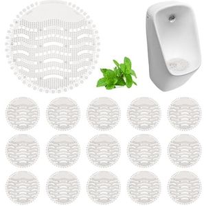 Urinoirzeef, 16 stuks urinoirzeef met geur, frisse werking, pissoirzeef, ontgeuringsmiddel voor urinoirzeef, plasma-inlegger, mat, pissoirzeef, spatbescherming voor alle commerciële plaatsen woningen