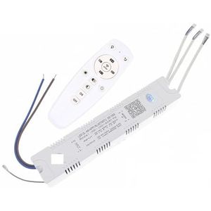 Intelligente bluetooth-driver, 2,4 G, 40 W, 50 W, 60 W, 80 W, 120 W, 240 W, app, afstandsbediening, voeding, dimmer en transformator met variabele kleur (3-pins 40-60wx6)