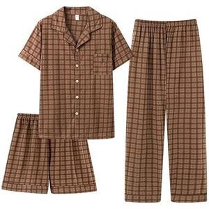 Premium pyjama's for heren, groot en lang, Home Essentials, zachte stretch loungeset, ademend, elastische taille, nachtkleding, ontspannende thuiskantoorkleding, comfortabele outfit for de hele dag(FB