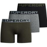 Superdry Boxershorts voor heren, Asfalt Grit/Winter Kahki Grit/Zwart, XL