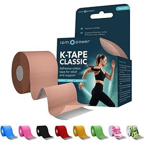 RPM Power kinesiologische tape (klassiek) - sportieve, latexvrije, waterbestendige tape voor spieren en gewrichten.