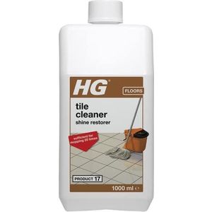 HG Tegelreiniger & glansherstel, vloertegelreiniger en voegenreiniger, keukenvloer en vetverwijderaar, natuursteen vloerrestaurator, industriële vloerreiniger - 1 liter