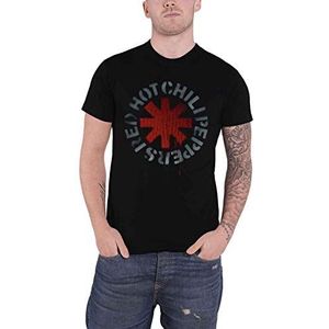 Red Hot Chili Peppers Stencil Black T-shirt zwart L 100% katoen Band merch, Bands