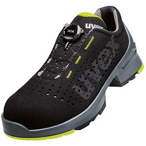 Uvex 1 BOA werkschoenen - S1 SRC ESD - limoenzwart - breedte 12 / breed - GR, limoenzwart., 45 EU