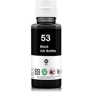 Navulbare inkt for GT51 GT52 GT53 GT5810 GT5820 for Sm-art T-ank 450 455 500 510 515 516 519 530 559 570 610 615 651 printer(90ml - BK - 1 piece)
