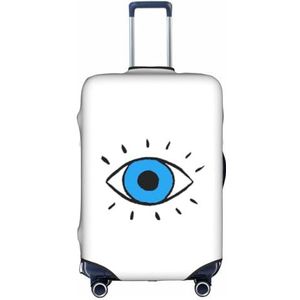 OdDdot Groene polkadots print stofdichte kofferbeschermer, anti-kras kofferhoes, reisbagagehoes, Boze ogen, XL